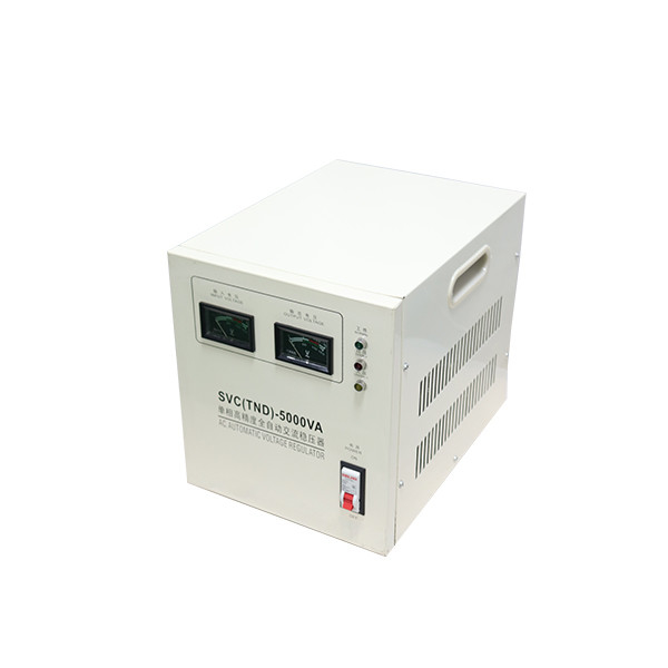 5KVA Αυτοματοποιημένος σταθεροποιητής τάσης 220V Μονό φάση σταθεροποιητής ισχύος εναλλασσόμενου ρεύματος TND ((SVC) - 5000VA