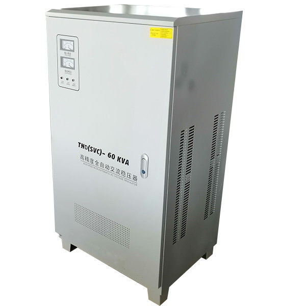 60KVA μεγάλης ακρίβειας αργίλιο ενιαίας φάσης/αυτόματος σταθεροποιητής τάσης σπειρών χαλκού