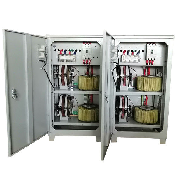 60KVA μεγάλης ακρίβειας αργίλιο ενιαίας φάσης/αυτόματος σταθεροποιητής τάσης σπειρών χαλκού