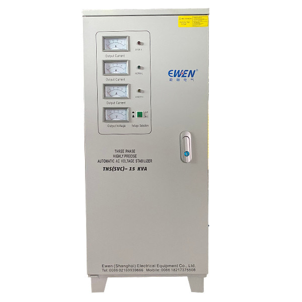 Tns-15KVA τριφασικός υψηλής ακρίβειας σερβο μηχανών ρυθμιστής τάσης εναλλασσόμενου ρεύματος τύπων αυτόματος